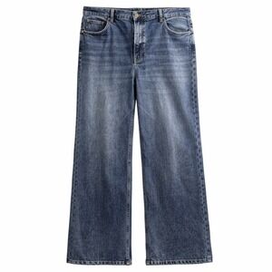 Hint of Blu Womens Wide Leg Jeans Eco-Friendly Stretch Denim Sz 34/US 16 NWOT